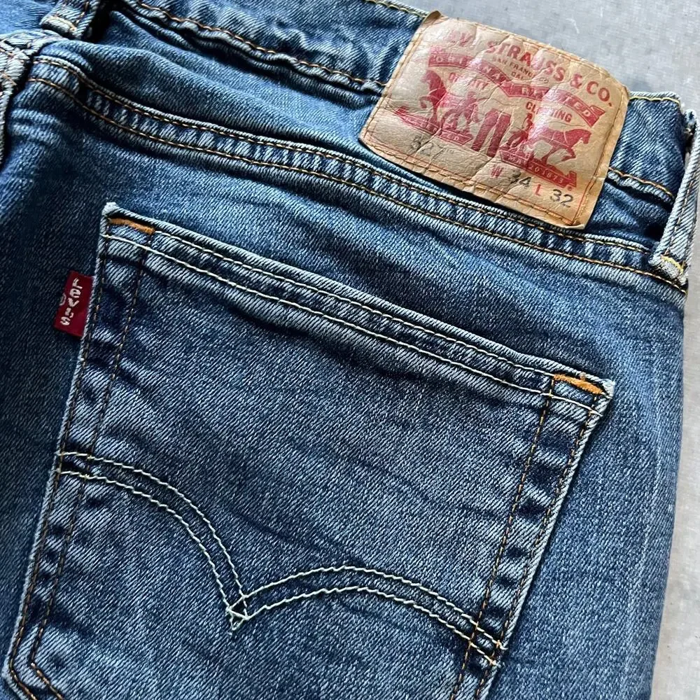 Levi's 527 Bootcut Men's Size 34x32 Jeans Slim Flare Blue Denim